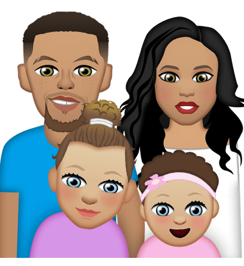 Stephen Curry, Riley Curry, Ayesha Curry, Ryan Curry